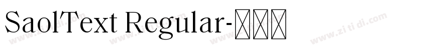 SaolText Regular字体转换